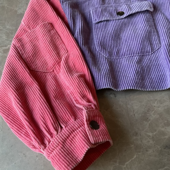 POL Corduroy Cropped denim Jacket collared Sz Small 90s EUC - Picture 7 of 8